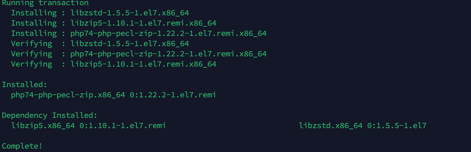 PHP压缩文件包 Class 'ZipArchive' not found 解决方法